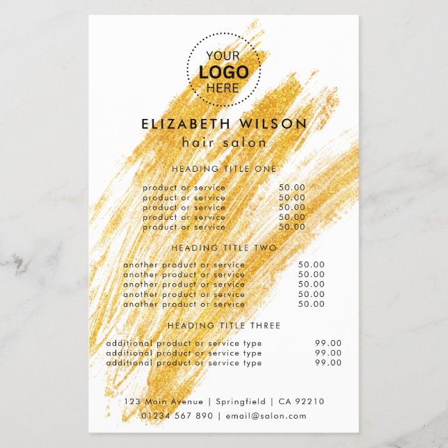 Flyer Glitter de Onda Elegante Moderno (Frente)