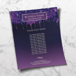 Flyer Glitter Roxo Moderno Coloca Salão de Bela e Spa<br><div class="desc">A Lente Roxa Moderna Coloca Folhetos De Bela Salão E Spa.</div>