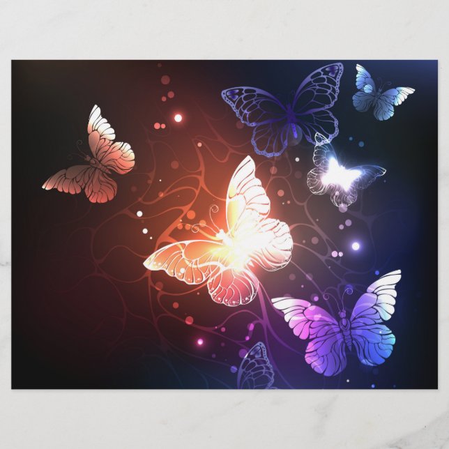 Flyer Glowing Night Butterflies (Frente)