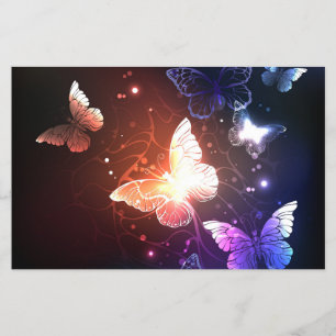 Flyer Glowing Night Butterflies