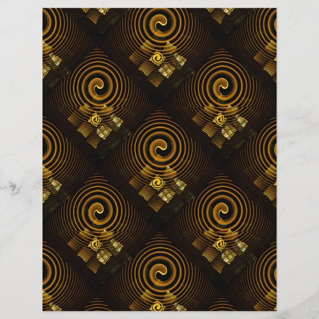 Flyer Gold Modern Boho Elegant Abstract Art Pattern #502 (Frente)