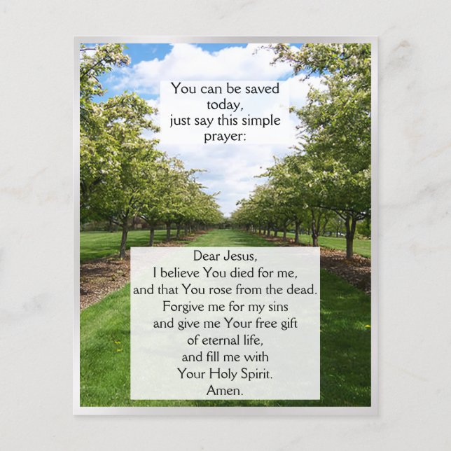 Flyer Gospel Tract (Verso)