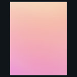 Flyer Gradiente de pêssego e rosa<br><div class="desc">Pêssego brilhante e cor cor cor-de-rosa.</div>