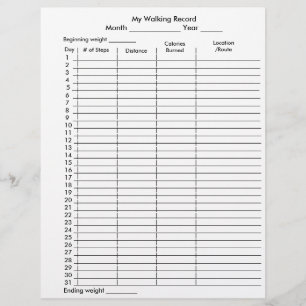 Flyer Gráfico do Pedômetro do Meu Registro de Caminhada