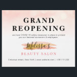 Flyer GRAND REOPENING | trendy gold pink beauty salon<br><div class="desc">lovely design in pink white and gold with trendy text,  The text can be personalized.</div>