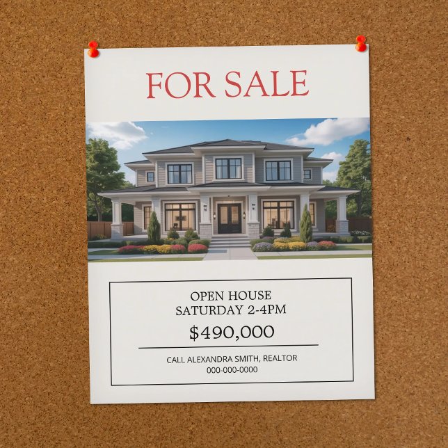 Flyer Grande Foto Personalizada - Imóvel à Venda (Large Custom Photo - For Sale Real Estate Flyer)