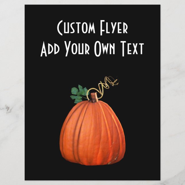 Flyer Grande Pumpkin Whimsical Laranja (Frente)