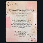 Flyer Grande Reabrindo Abstrato Rosa-Rosa para-Blush Emp<br><div class="desc">Grande novidade está abrindo negócios com fundo de abstrato cor-de-rosa com pontos pretos e texto.</div>