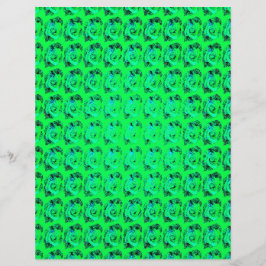 Flyer Green Abstract Roses Bulk Scrapbook Paper Pages