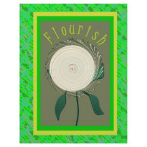 Green Flourish Flower Bulk Scrapbook Paper Pages