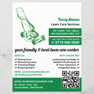 Flyer Green Lawn-Mower, Serviços de Cuidados Lançados