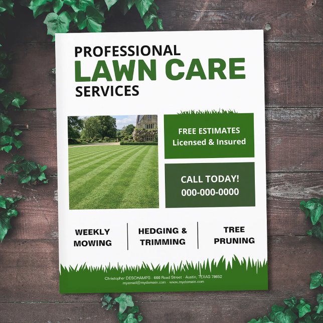 Flyer Green Tiles - Lawn Care Services (Green Tiles - Lawn Care Services Flyer)