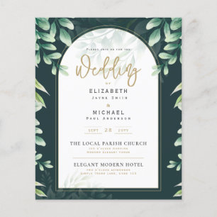 Flyer Greenere Dourado deixa Convite de casamento de orç