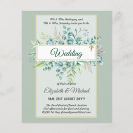 Flyer Greenery CATHOLIC Casamento Christian Budget Moder