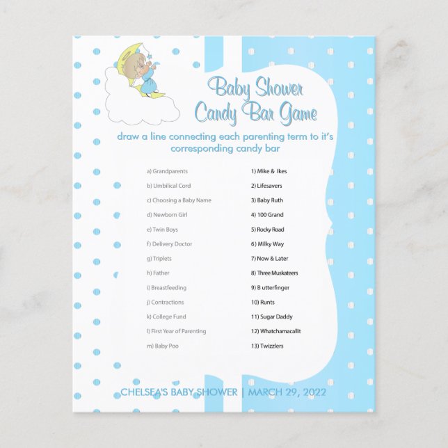 Flyer Grelha, Grelha Pequena Estrela - Garoto Bebê (Frente)