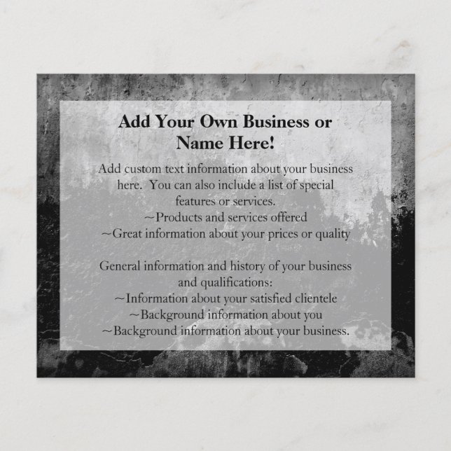 Flyer Grunge Black Paint Faux Fink Design (Frente)