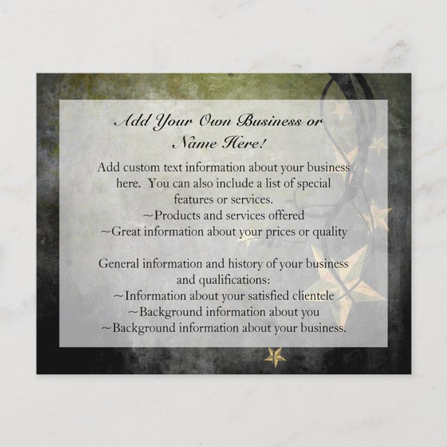 Flyer Grunge Stars Vintage Design (Frente)