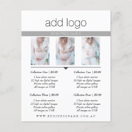 FLYER GUIA DE PREÇOS DE FOTOGRAFIA LISTA DE PREÇOS TAXA