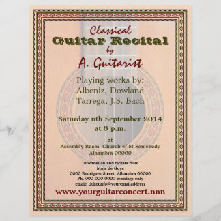 Flyer Guitar recital ou concerto