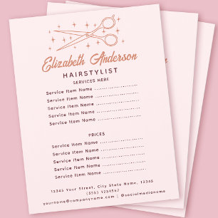 Flyer Hairstylist da Tipografia Retrorística Rosa