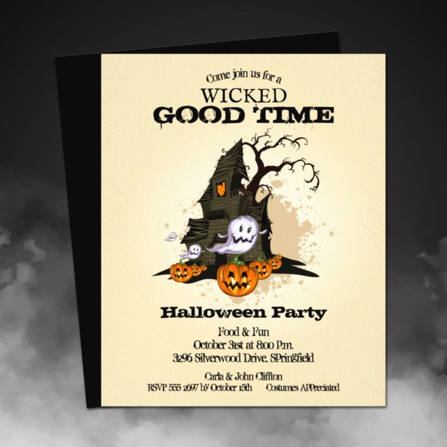 Flyer Halloween da Casa Assombrada ao Orçamento (Printed on affordable THIN 80 lb flyer paper - heavier paper available in our collection.)