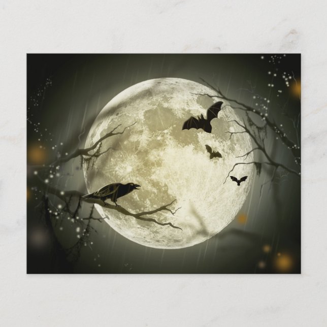 Flyer Halloween Moon Spooky Crows (Frente)