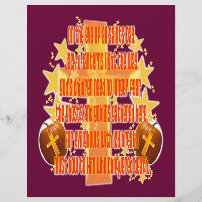 Flyer Halloween para cristãos (Poem) (Frente)