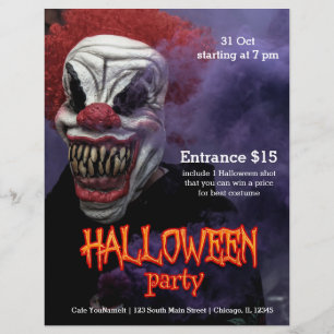 Flyer Halloween Scary Cloween