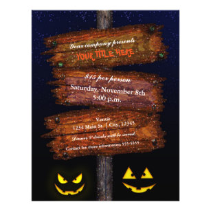 Flyer Halloween - Sinal de Assustador - Panquecas Figuru