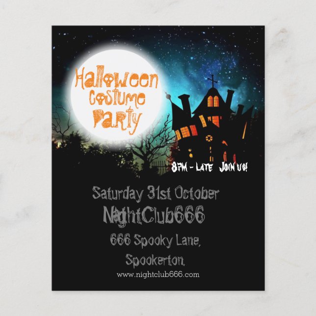 Flyer Halloween Spooky House (Frente)