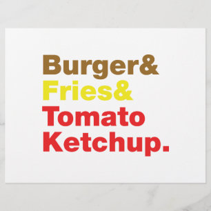 Flyer Hamburguer & fritadas & ketchup de tomate