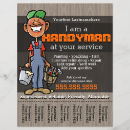 Flyer Handy Man.Carpenter.Plumber.Painter.Afro American