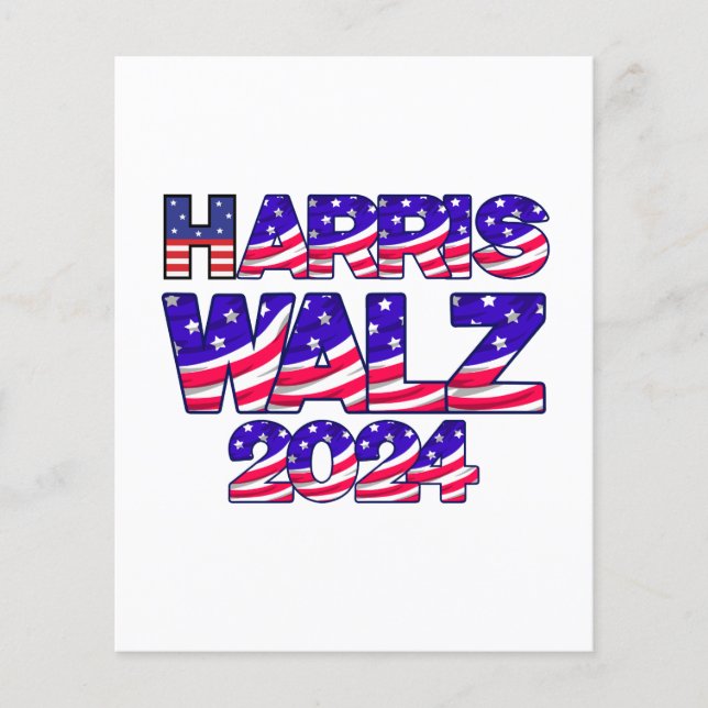 Flyer Harris & Walz 2024 | Eleição (Frente)