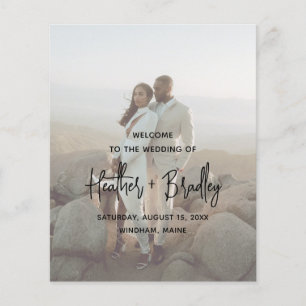 Flyer Heather Elegant Modern Photo Wedding Program