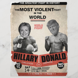 Flyer Hillary Clinton vs. Donald Trump 2016