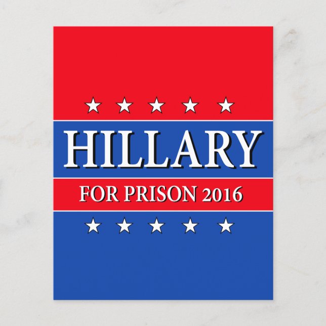 FLYER HILLARY FOR PRISON 2016 (Frente)