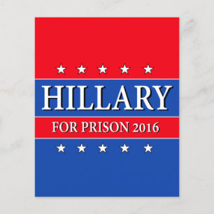 FLYER "HILLARY PARA A PRISÃO 2016 "