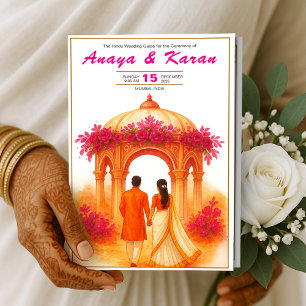 Flyer Hindu Ceremony Guid do Elegante Programa Casamento