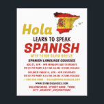 Flyer Hola Espanhol, Curso de Língua Espanhola<br><div class="desc">Hola Espanhol,  Cursos De Língua Espanhola De Publicidade Na Loja De Cartão de visita.</div>