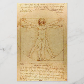 Flyer Homem Vitruviano por Leonardo Da Vinci