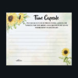 Flyer Horário Cápsula Aconselhar Girassóis Chá de panela<br><div class="desc">Tempo Cápsula Aconselhar Girassóis Cartão de Chá de panela. Para personalização adicional (alterar outro texto,  cor da fonte,  estilo da fonte),  clique em personalizar,  role para baixo e clique no link "clique para personalizar mais". ~ Verifique a coleção para jogos,  convites,  sinais e muito mais</div>