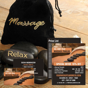 Flyer Hot Stone Massage, Massage Therapy Massage Parlor