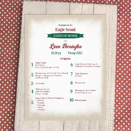 Flyer Hunter Green and Burgundy Scout Program