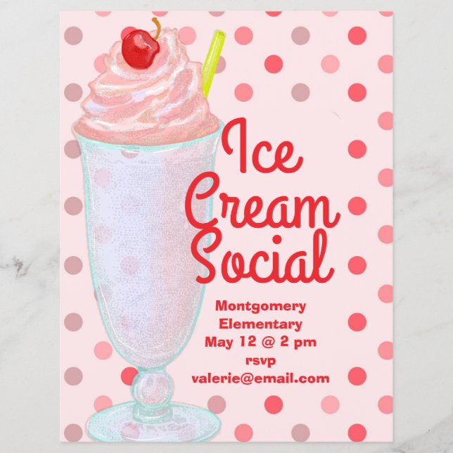 Flyer Ice Cream Social (Frente)