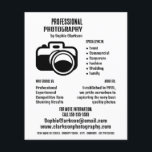 Flyer Ícone da câmera preta, fotógrafo, aluguer de fotog<br><div class="desc">Ícone De Câmera Preta,  Fotógrafo,  Folhetos De Publicidade De Fotografia Adjudicados Pela Loja De Cartão de visita.</div>