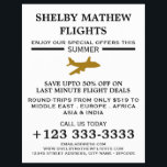 Flyer Ícone de avião Dourado, Avião publicitário<br><div class="desc">Ícone De Avião Dourado,  Folhetos De Publicidade De Linhas Aéreas Pela Loja De Cartão de visita.</div>