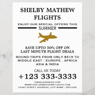 Flyer Ícone de avião Dourado, Avião publicitário