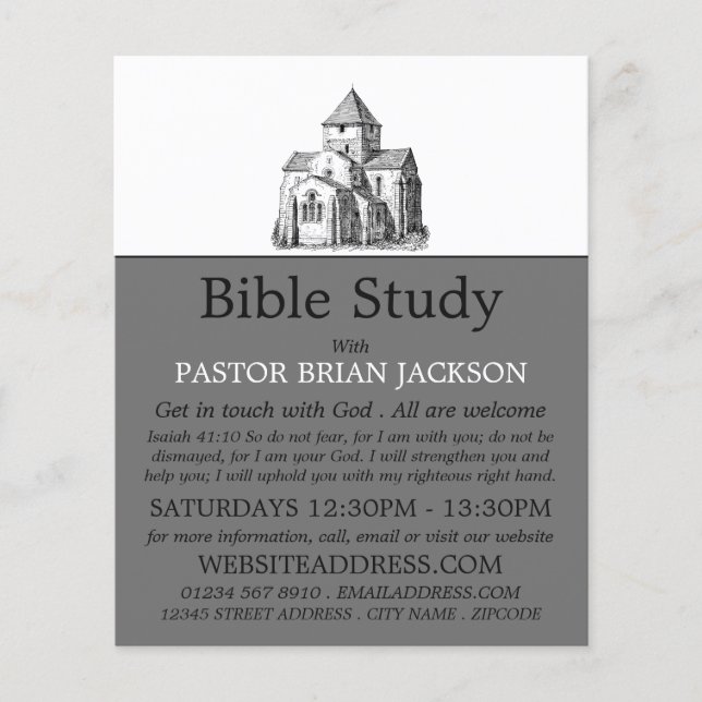 Flyer Igreja Esquecida Antiga, Adverso da Classe de Bíbl (Frente)