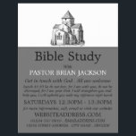 Flyer Igreja Esquecida Antiga, Adverso da Classe de Bíbl<br><div class="desc">Antiga Igreja Desenhada, Folhetos De Publicidade Da Classe Da Bíblia Cristã Pela Loja Da Cartão de visita.</div>