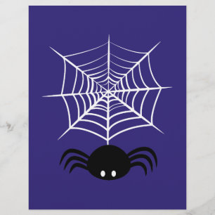 Flyer Ilustração Assustadora de Aranha de Halloween